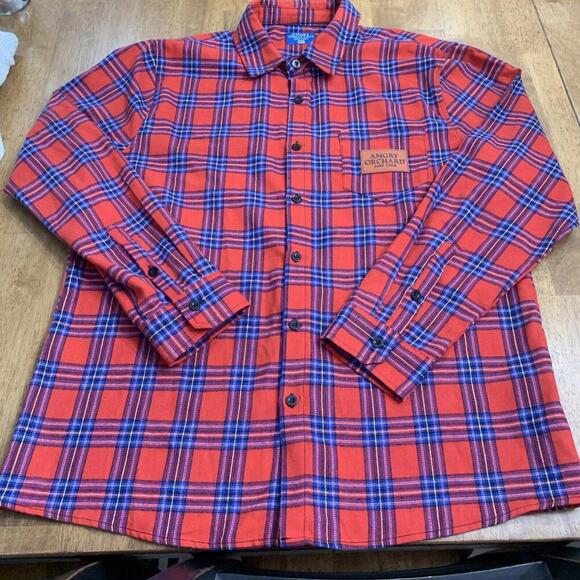 NWOT Angry Orchard Hard Cider Red Plaid Flannel Shirt Long Sleeve Men's Size XL​ - Picture 2 of 5